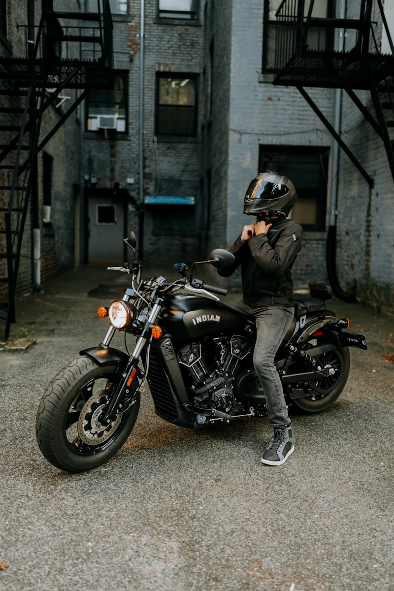 a person on a motorcycle practicing motorcycle safety